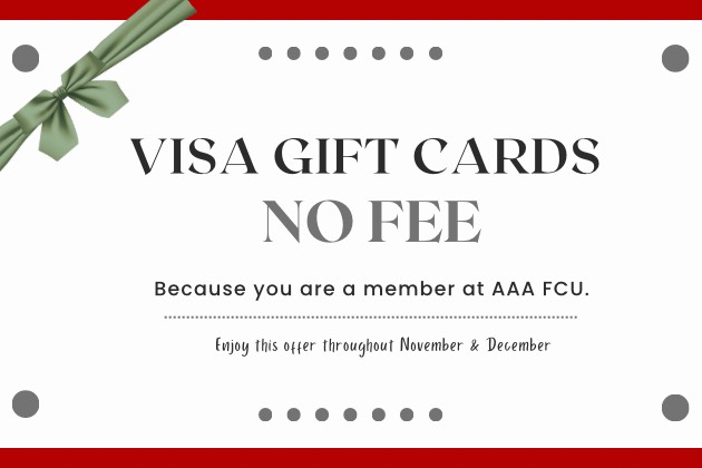 No fee VISA Gift Cards